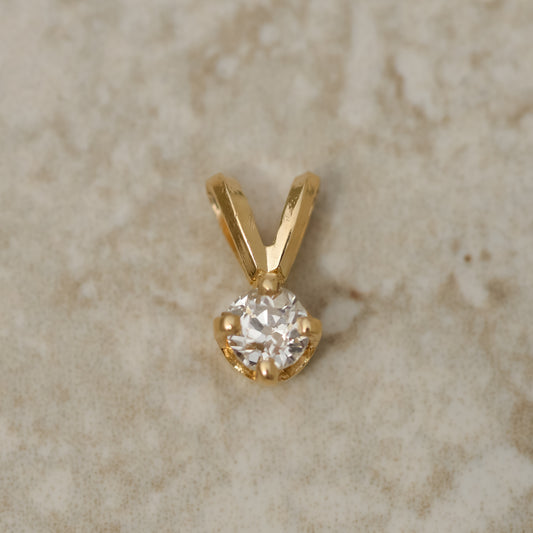 Vintage Old Mine Cut Diamond Pendant
