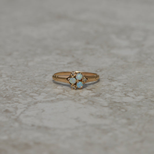 Antique Opal and Diamond Ring