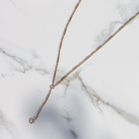 Antique Bar Chain Lariat 20"