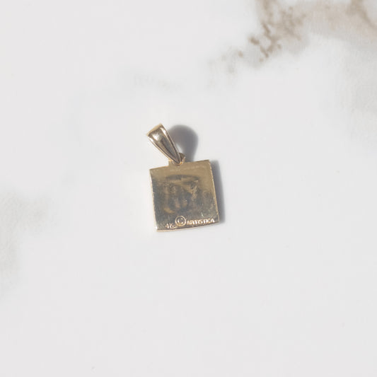 Old English B Initial Charm 14k