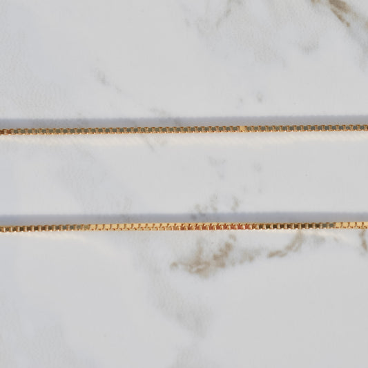 Estate Box Chain 17.5" 14k
