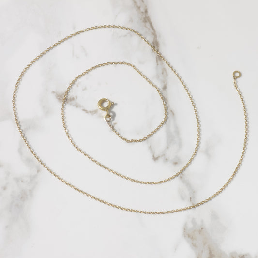 Vintage Cable Chain Necklace 20.5" 18k Gold