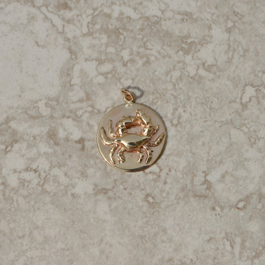 Vintage Cancer Zodiac Charm