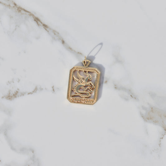 Vintage Capricorn Charm 14k