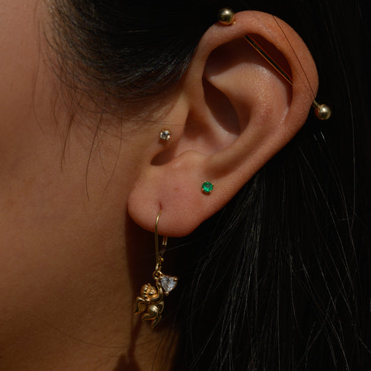 Vintage Cherub Drop Earrings