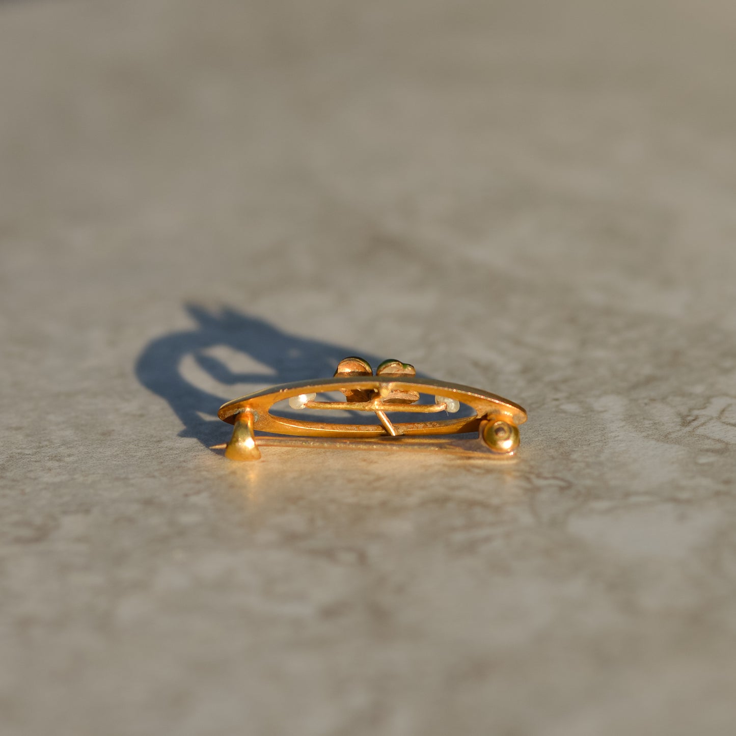 Antique Four-leaf Clover Lingerie Pin