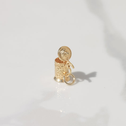 Vintage Articulated Coffee Pot Charm 14k