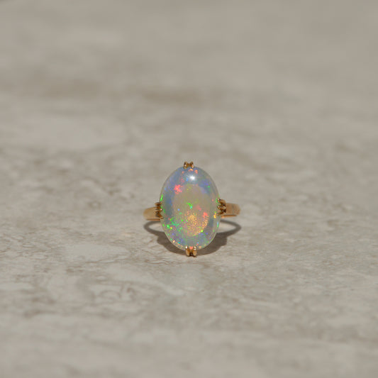 Vintage Crystal Opal Ring