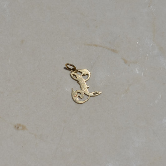 Vintage Cursive L Charm