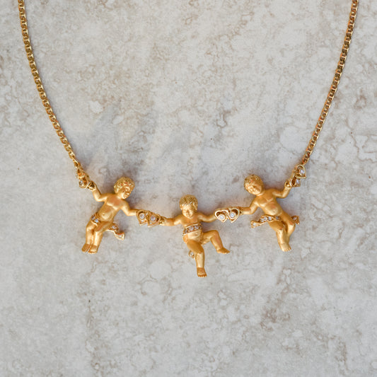 Vintage Carrera y Carrera Cherub Necklace