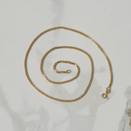 Estate Double Box Chain 17.5" 14k