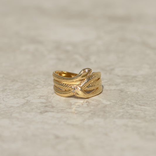 Vintage Double Snake Ring