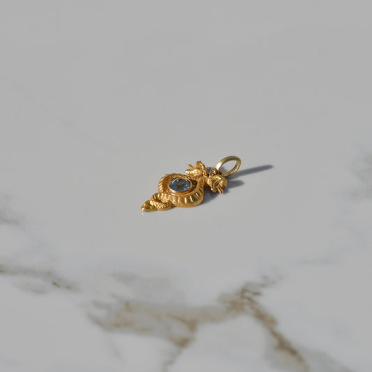 Antique Double Snake Charm