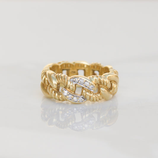 Estate Diamond Curb Chain Ring