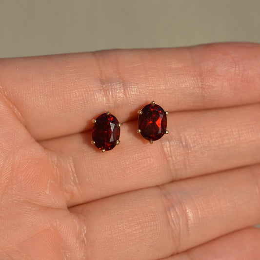 Estate Garnet Studs