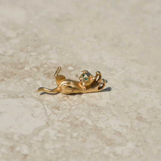 Vintage Dangling Cat Charm