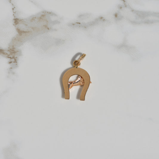 Vintage Horseshoe and Horse Charm