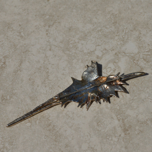 Vintage Sterling Leaf Brooch