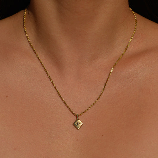 11: Lozenge Star-set Pendant, diamond