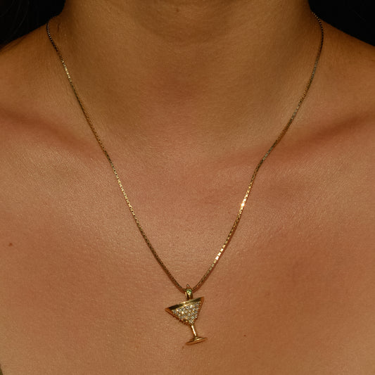 Vintage Diamond Martini Charm