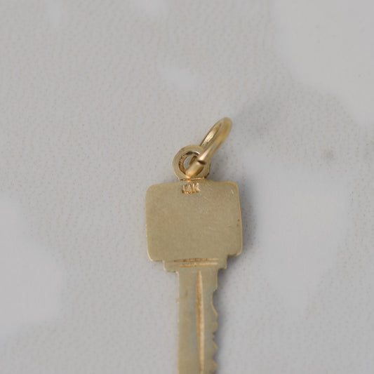 Vintage Mercedes Key Charm 14k