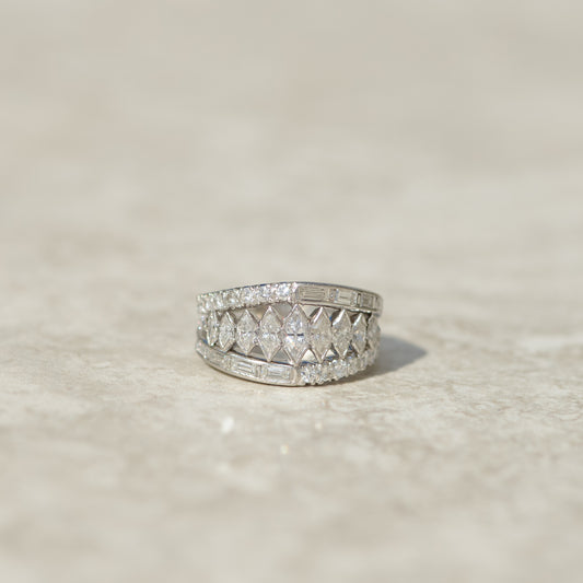 Estate Mixed-cut Diamond Statement Ring
