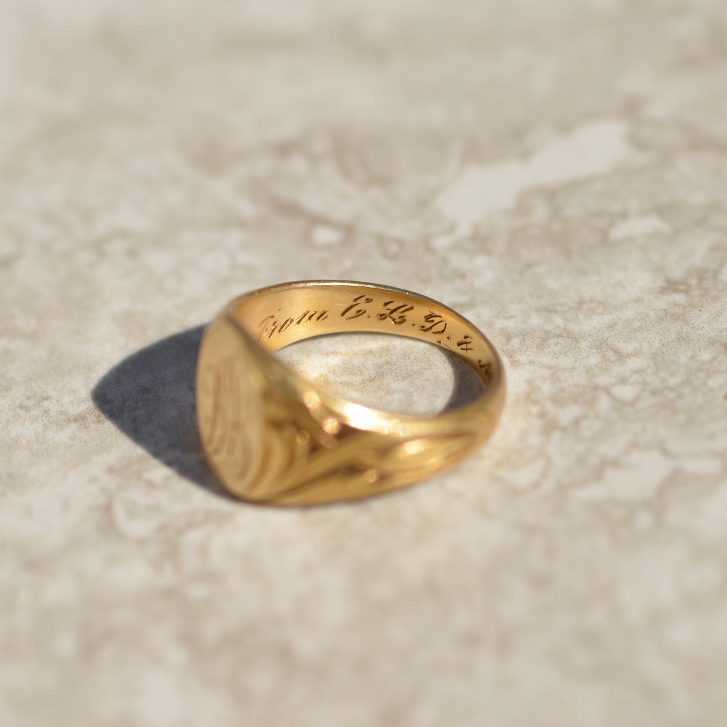 Art Nouveau Oval Signet Ring