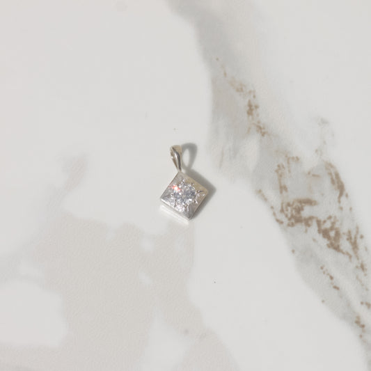 Vintage 0.5 ct Old Euro Cut Diamond Pendant 14k