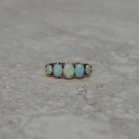 Antique Opal Five Stone Band