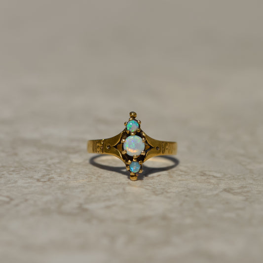 Vintage Opal Navette Ring