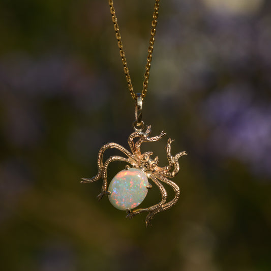 Antique Opal Spider Pendant