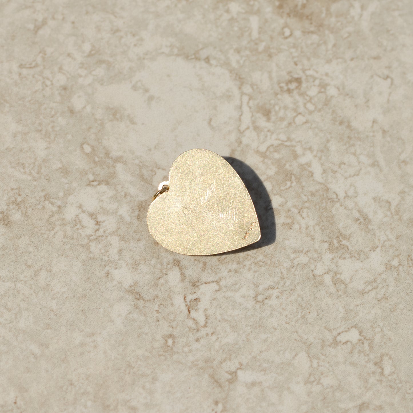 Vintage Orchid Heart Charm