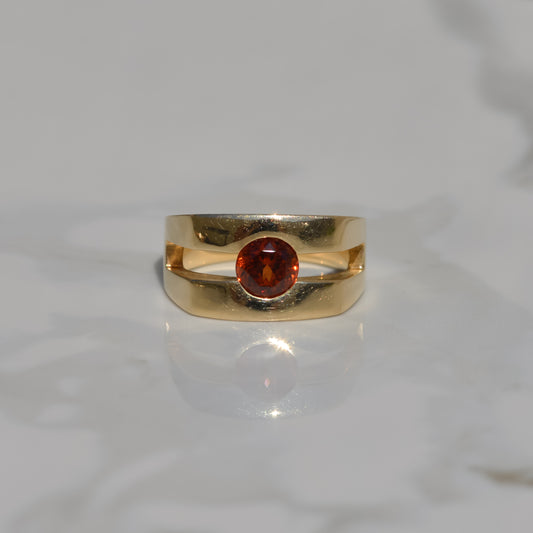 Estate Orange Sapphire Ring