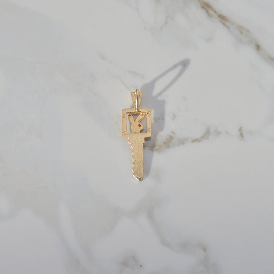 Vintage Playboy Key Charm 14k