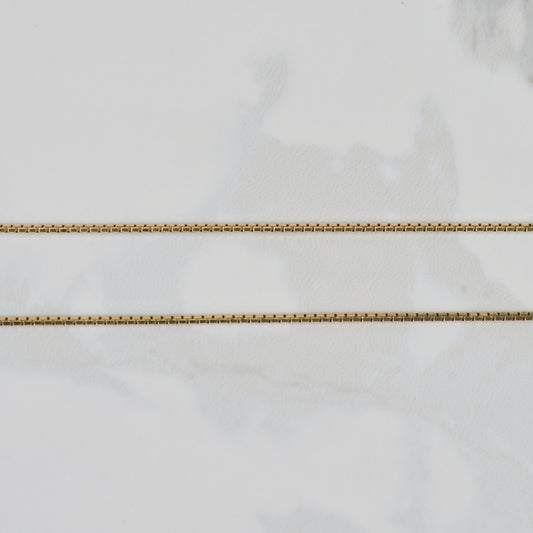 Estate Rounded Box Chain 19.5" 14k