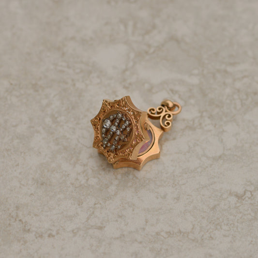 Victorian Rosecut Diamond Monogram Locket