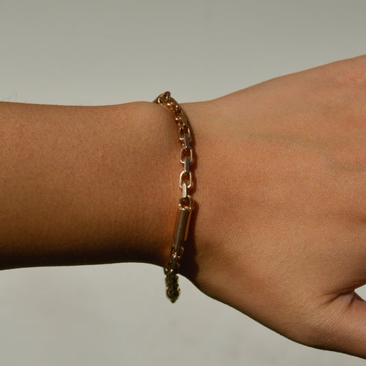 Vintage Rose Gold Chunky Bracelet