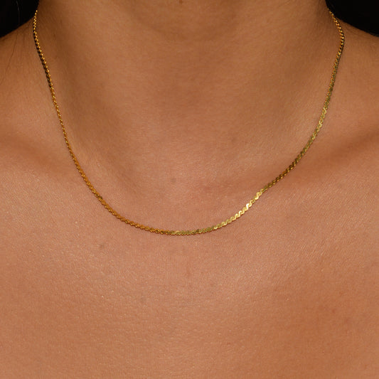 Estate Serpentine Chain 16" 18k