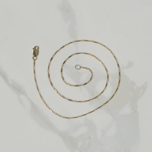 Estate Bar Chain 19" 14k