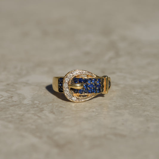 Vintage Sapphire & Diamond Buckle Band