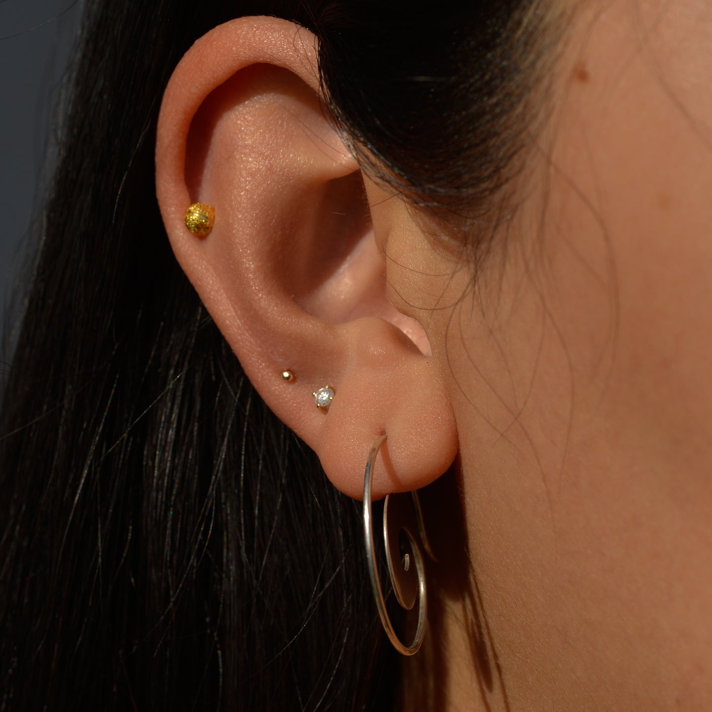 Vintage Sterling Spiral Earrings