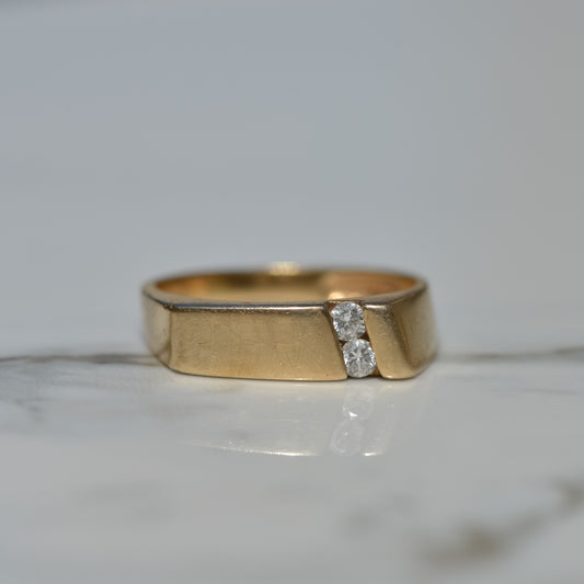 Vintage Geometric Diamond Ring