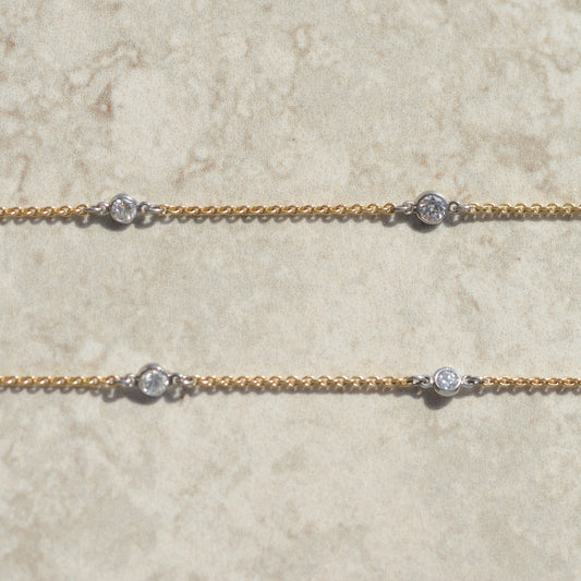 Estate Diamond Station Necklace