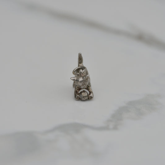 Vintage Sterling Cat Charm