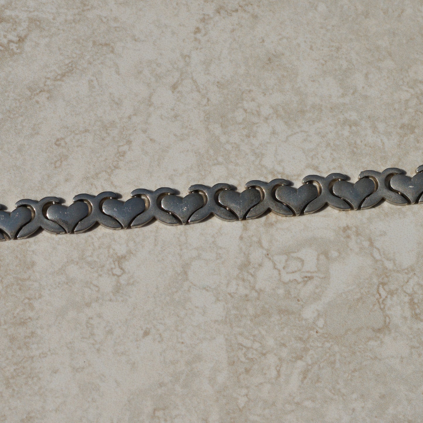 Vintage Sterling Heart Bracelet