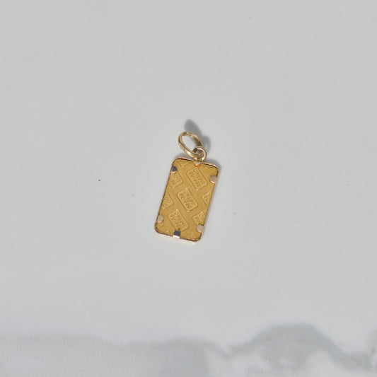 Vintage 24k Credit Suisse Bar in 14k Frame