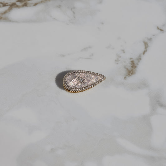 Vintage Two Tone Diamond Tie Clip