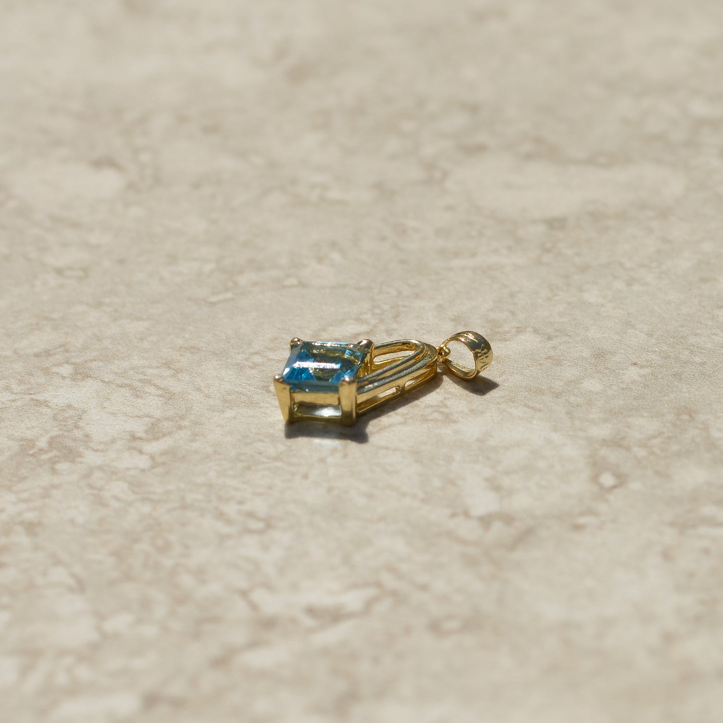 Vintage Square Topaz Charm
