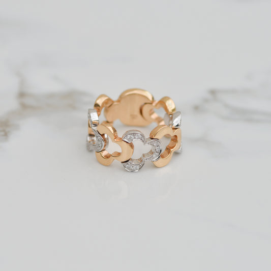 Estate Trefoil Diamond Flexible Band