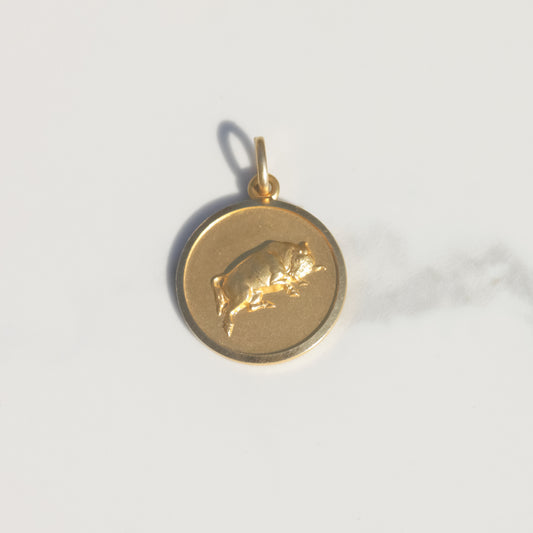 Vintage UnoAErre Taurus Bull Zodiac Charm